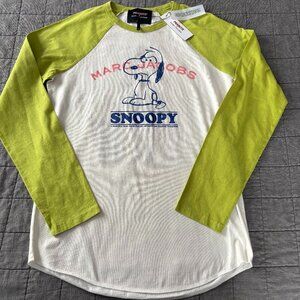 Peanuts x Marc Jacobs long sleeve baseball tee snoopy mens xs NWT